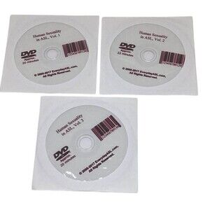 Deaf ASL American Sign Language Human Sexuality Words Vol 1, 2, 3 DVD NEW Lot 3